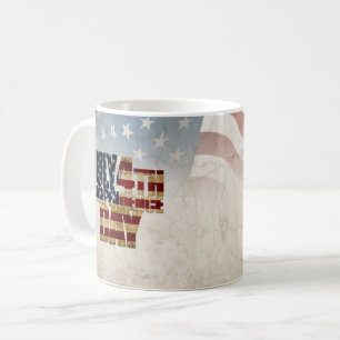 Grunge USA:s 4:e självständighetsgrafik juli Kaffemugg
