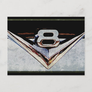Grunge V8 Big Block Emblem Vykort