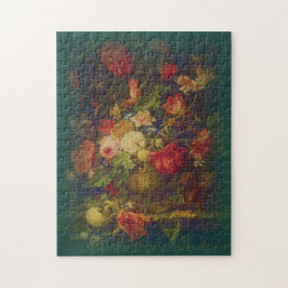 Grunge vas med blommor pussel