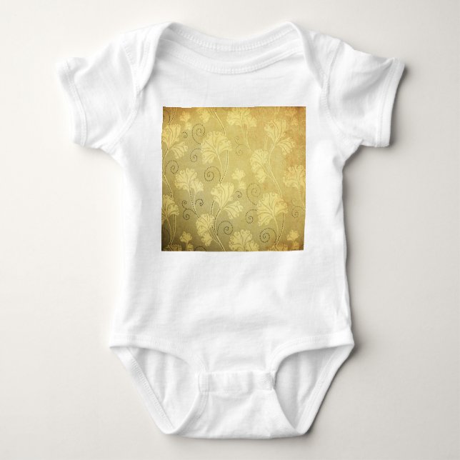 Grunge vintage-blomman mönster. t shirt (Framsida)