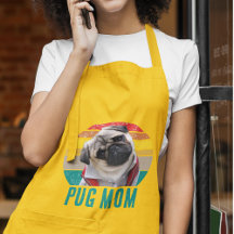 Grunge Vintage Nedsliten Pug Foto Hundmamma