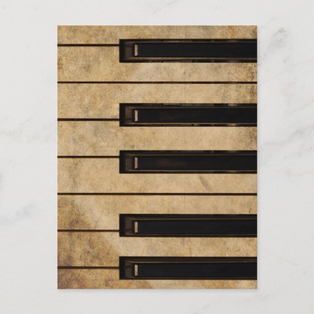 Grunge vintage piano vykort (Framsida)
