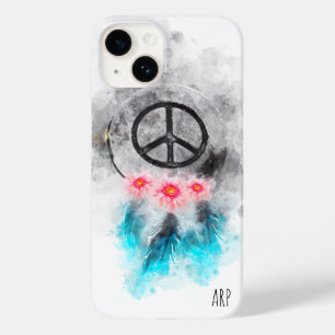 *~* Grunge Watercolor Fredstecken Feathers Flowers