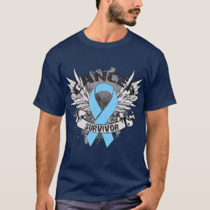 Grunge Winged Ribbon Prostate Cancer Survivor Tee