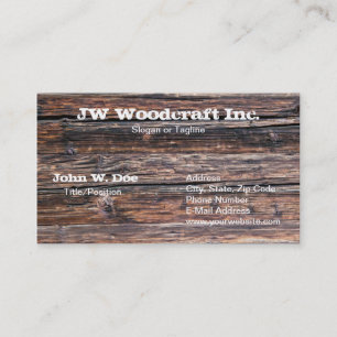 Grunge Wood Struktur Carpenter Woodwork Visitkort