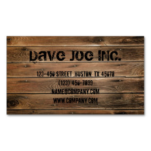 grunge wood struktur Construction Carpentry Magnetiska Visitkort