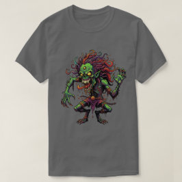 Grunge Zombie Skalle Skräck Graffiti T-Shirt