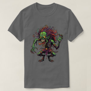 Grunge Zombie Skalle Skräck Graffiti T-Shirt
