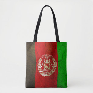 GrungeAfghanistan flagga Tygkasse