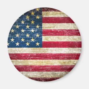 Grungeamerikanska flaggan magnet