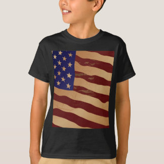 Grungeamerikanska flaggan tröja