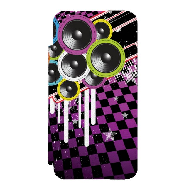 Grungebakgrund Incipio iPhone Wallet Skal (Folio Framsidan)