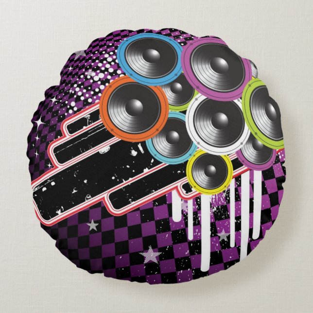 Grungebakgrund Rund Kudde (Framsidan)