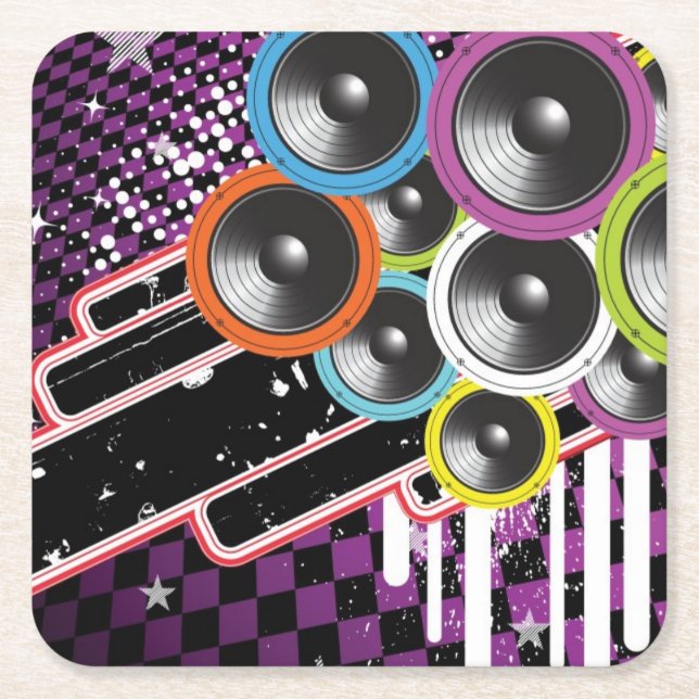 Grungebakgrund Underlägg Papper Kvadrat (Framsidan)