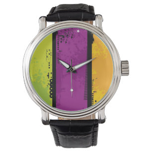 Grungebanerillustration Armbandsur