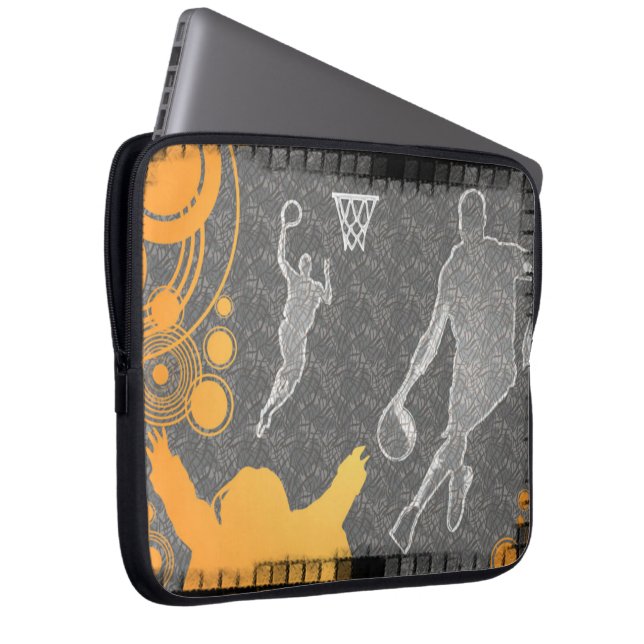 Grungebasketspelare och fläkt laptop sleeve (Framsidan Höger)