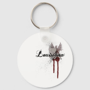 GrungeblodSplatter Louisiana Keychain Nyckelring