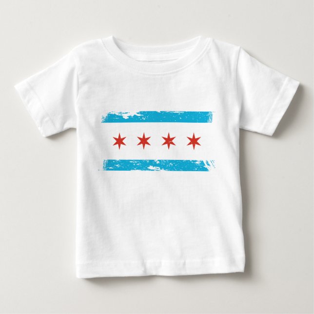 GrungeChicago flagga Tee Shirt (Framsida)