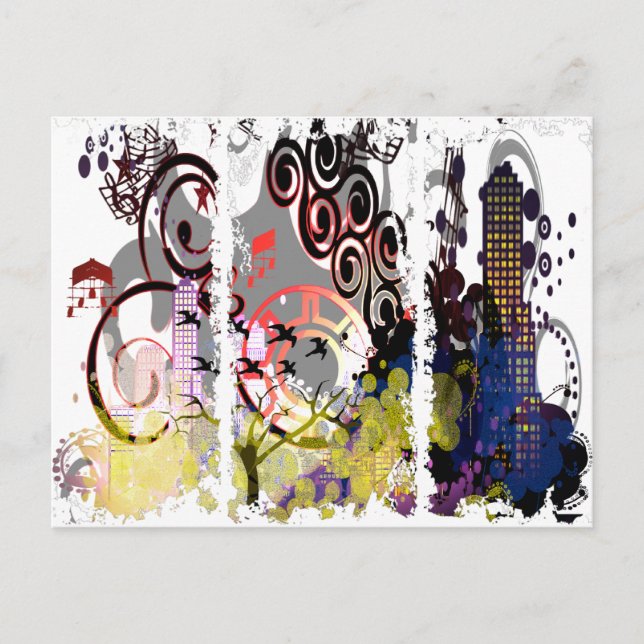 Grunged City Vykort (Framsida)