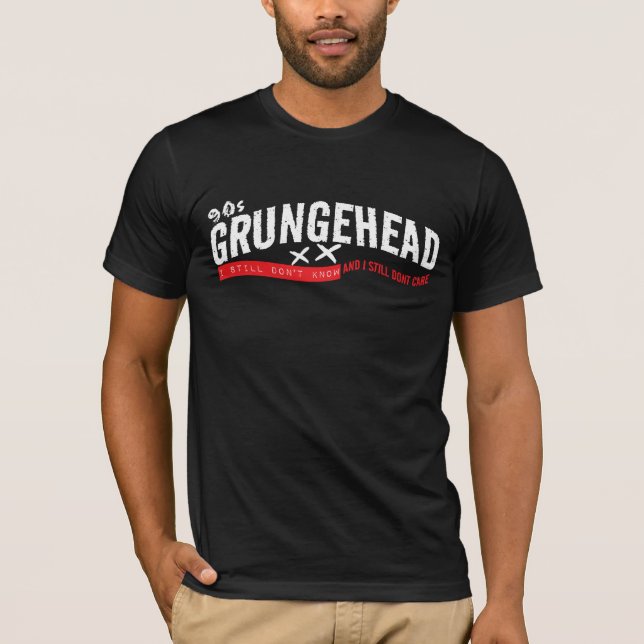 Grungehead: Rebel Vibes Retro Grunge på 90-talet T Shirt (Framsida)