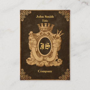 GrungeheraldikMonogram Visitkort