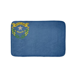 Grungeillustration av den Nevada statlig flagga Badrumsmatta
