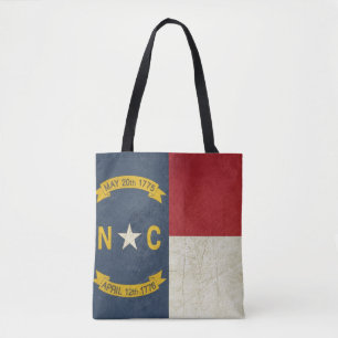 Grungeillustration av North Carolina Tygkasse