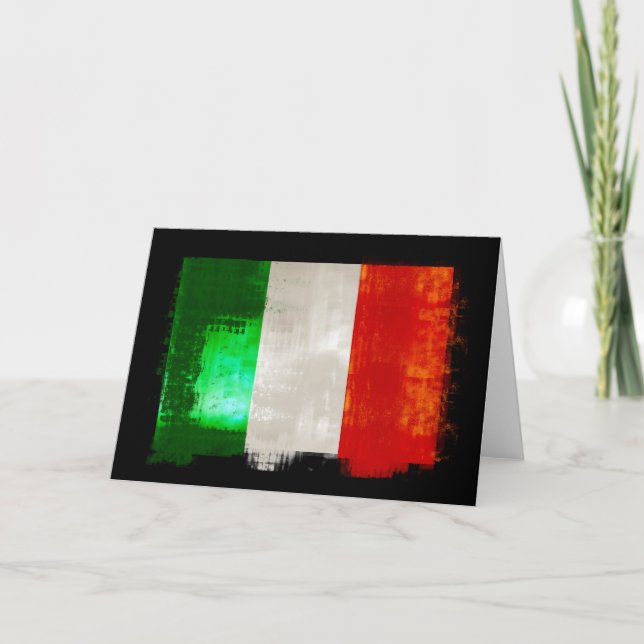 Grungeitalienflagga för italienare av Italia - Kort (Framsida)