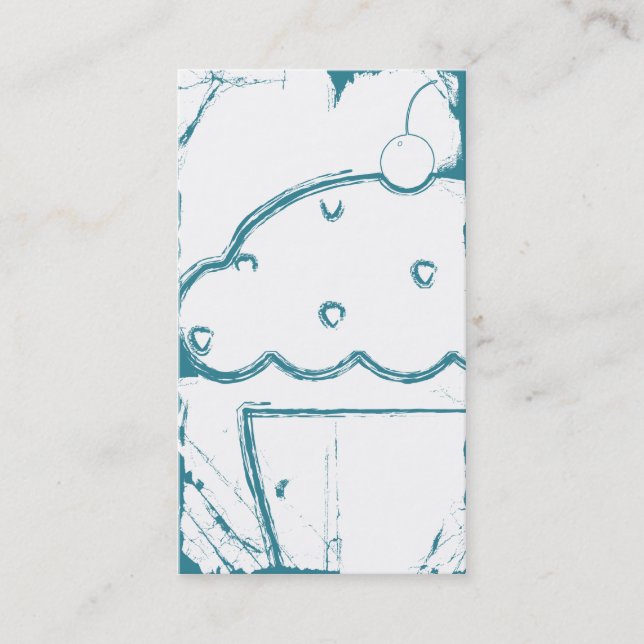 grungekörsbärmuffin visitkort (Framsida)