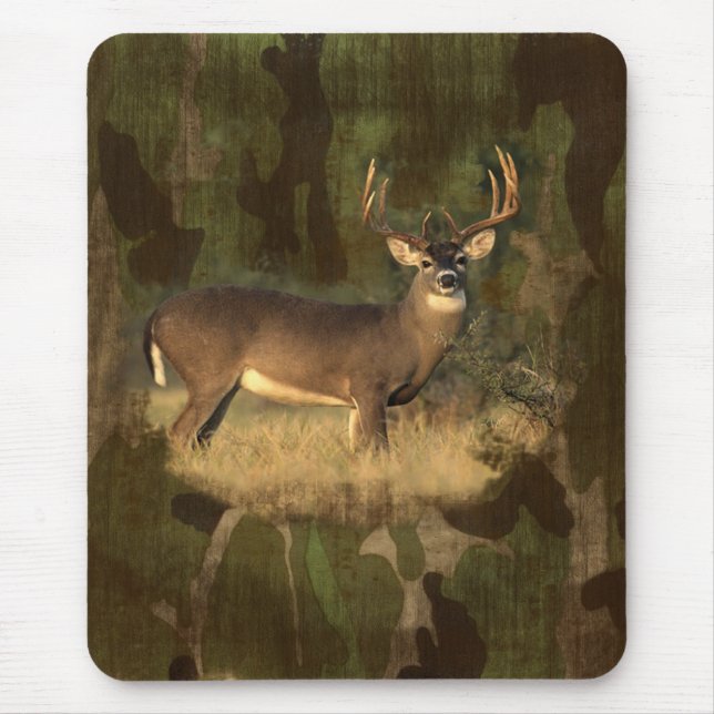 GrungeLookCamoflage Hjort Mousepad Musmatta (Framsidan)