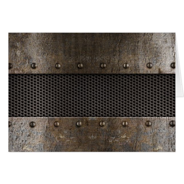 Grungemetallbakgrund Hälsningskort (Framsidan Horizontal)