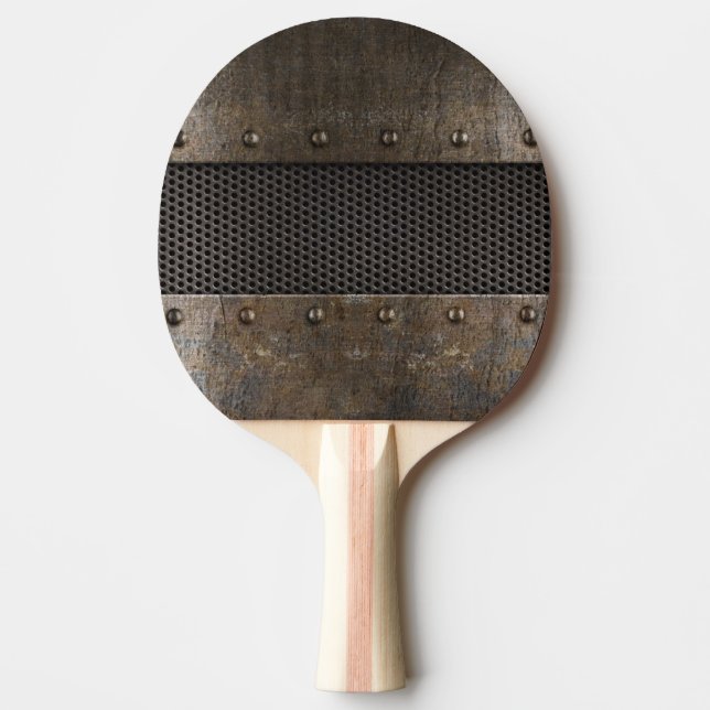 Grungemetallbakgrund Pingisracket (Framsidan)
