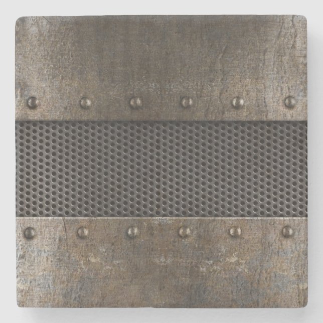 Grungemetallbakgrund Underlägg Sten (Framsidan)