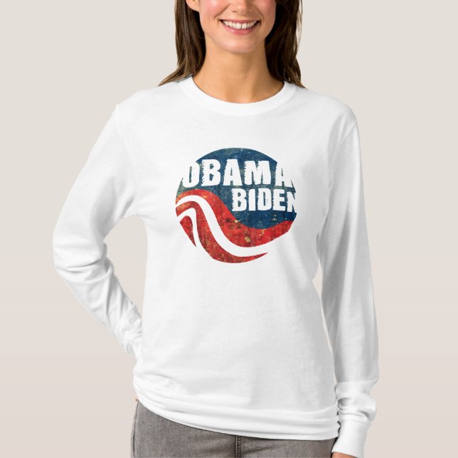 GrungeObama Biden kvinna utslagsplats för Tee (Framsida)
