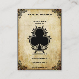 Grungeöverdängare av klubbar visitkort