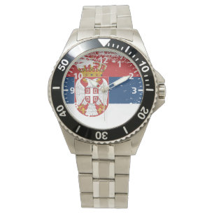 GrungeSerbia flagga Armbandsur