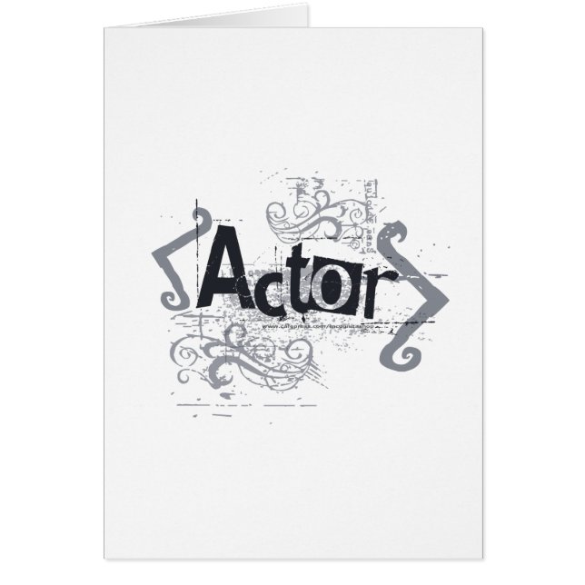 Grungeskådespelare Hälsningskort (Framsidan)