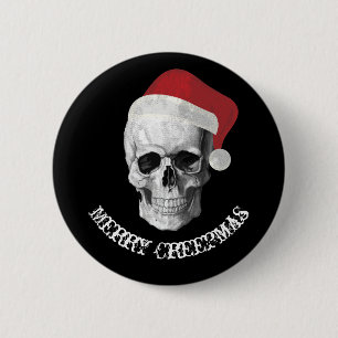 Grungeskalle Santa Knapp