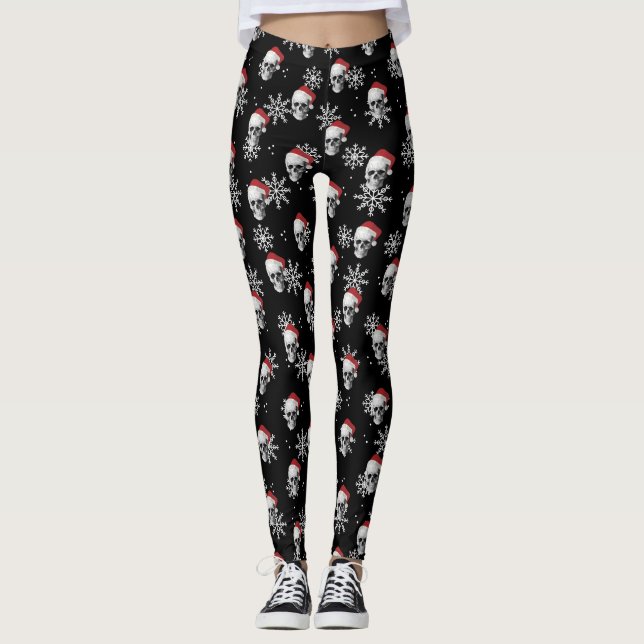 Grungeskalle Santa Leggings (Framsida)