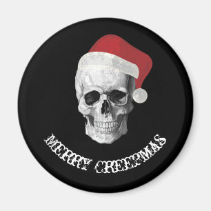 Grungeskalle Santa Magnet
