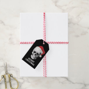 Grungeskalle Santa Presentetikett