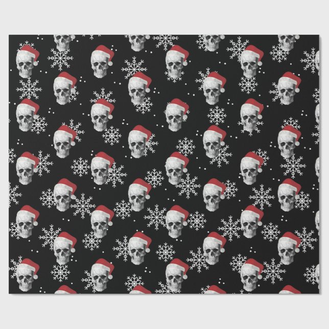 Grungeskalle Santa Presentpapper (Platt)