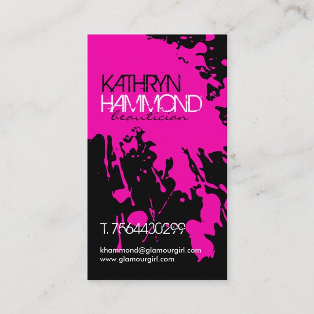 GrungeSplattervisitkort Visitkort (Framsida)