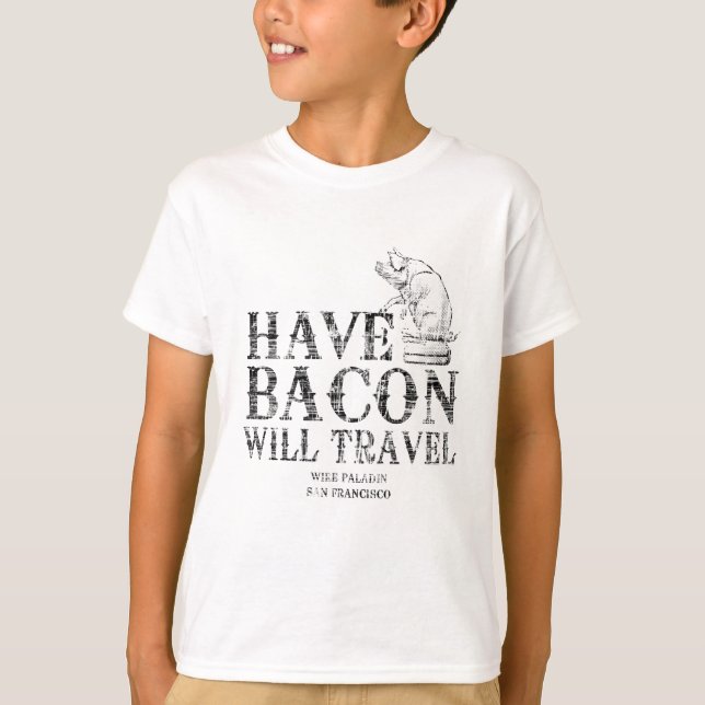 Grungestil har bacon att ska reser t-shirt (Framsida)