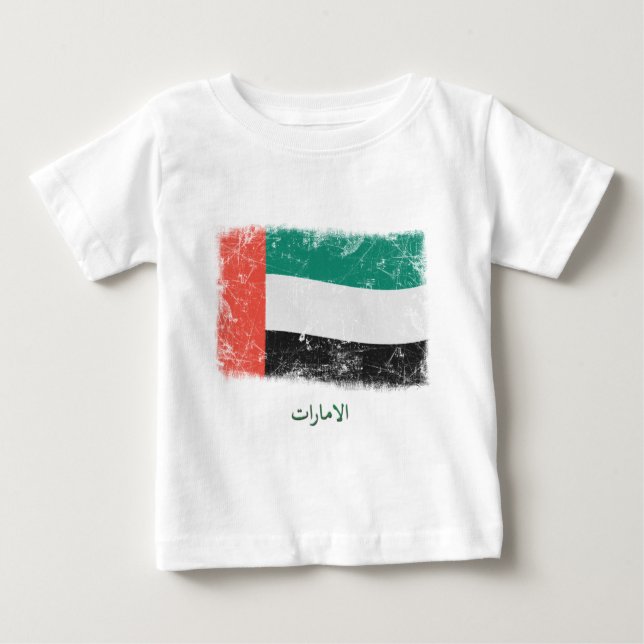 GrungeUnited Arab Emirates flagga Tee (Framsida)