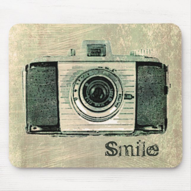 Grungevintagekamera Mousepad Musmatta (Framsidan)