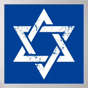 Grungevitdavidsstjärna Poster