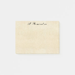 Grungey Old Parchment Papper Post-it Notes Block