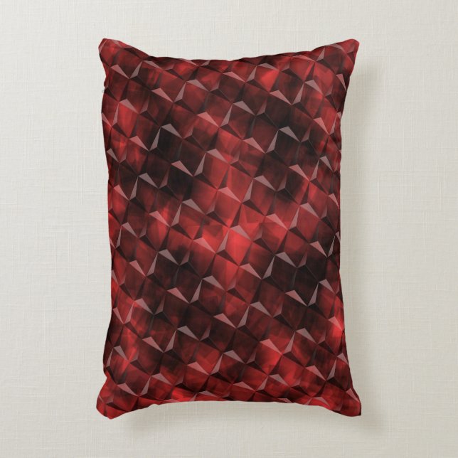 Grungy 3D trappor stil-kvadrater med kolfläckar Prydnadskudde (Framsidan(Vertikal))