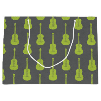 Grungy Akustisk Gitarr Polkadot limegrön